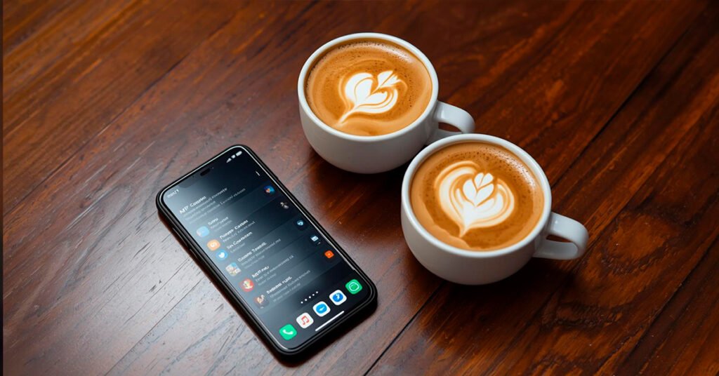 Smartphone-sobre-mesa-com-notificacoes-ao-lado-de-xicaras-de-cafe-sugerindo-equilibrio-1024x536 Como Cultivar Boas Amizades: Confiança e Lealdade em Tempos de Relações Superficiais