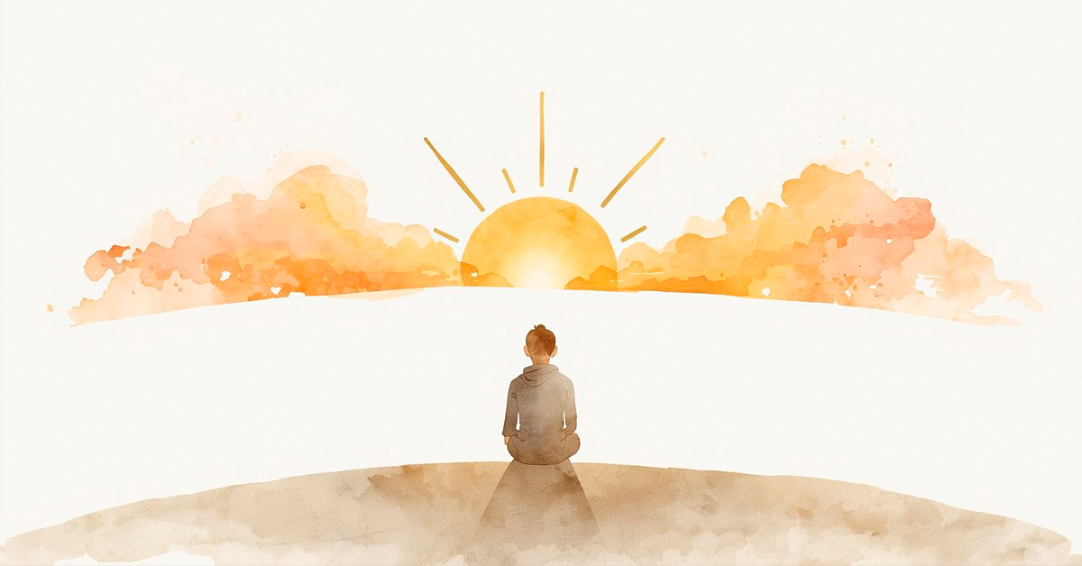 pessoa-de-costas-observando-o-horizonte-ao-amanhecer-com-raios-dourados-de-luz-atravessando-nuvens-suaves Início