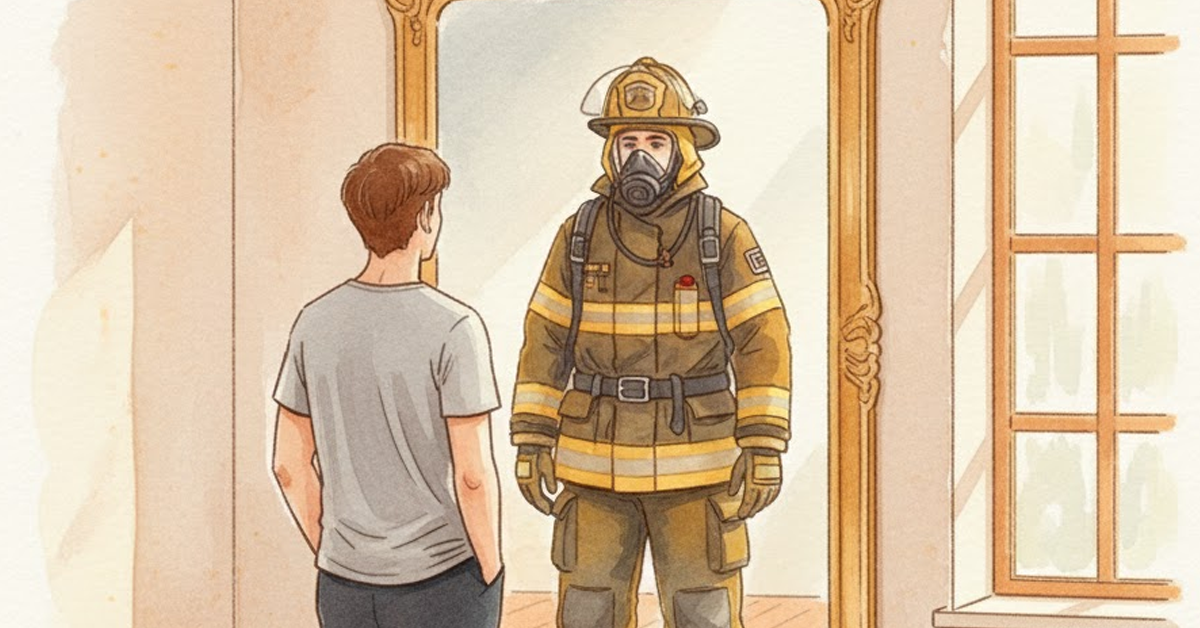 pessoa-se-ve-refletida-no-espelho-como-no-trabalho Início