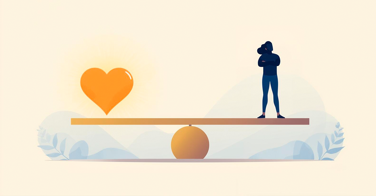uma-balanca-equilibrada-de-um-lado-um-coracao-brilhante-representando-lealdade-do-outro-lado-uma-silhueta-de-pessoa-em-pe-com-postura-confiante Início